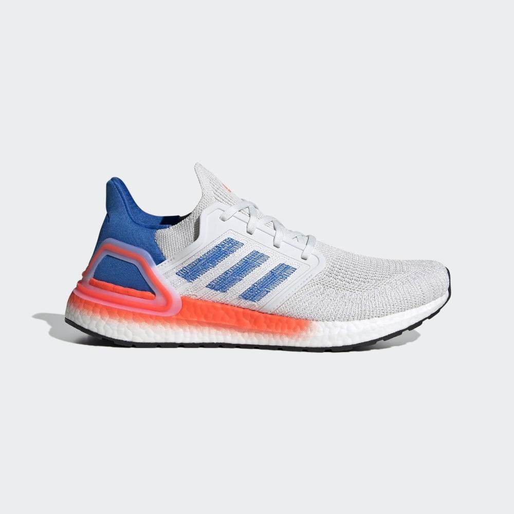 Adidas Men's Ultraboost 20 Running Shoes White/Blue/Red Ireland EG0708